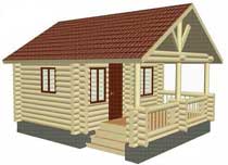 Деревянный дом, проект, сруб