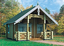 Деревянный дом, проект, сруб