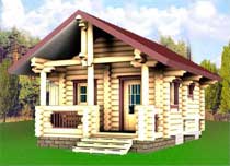 Деревянный дом, проект, сруб