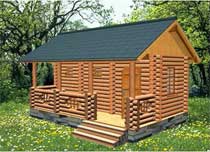 Деревянный дом, проект, сруб