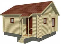 Деревянный дом, проект, сруб