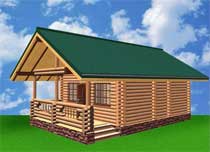 Деревянный дом, проект, сруб