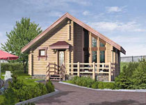 Деревянный дом, проект, сруб