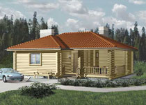 Деревянный дом, проект, сруб