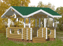 Деревянный дом, проект, сруб