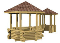 Деревянный дом, проект, сруб